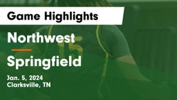 Northwest  vs Springfield  Game Highlights - Jan. 5, 2024