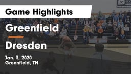 Greenfield  vs Dresden  Game Highlights - Jan. 3, 2020