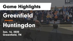 Greenfield  vs Huntingdon  Game Highlights - Jan. 16, 2020