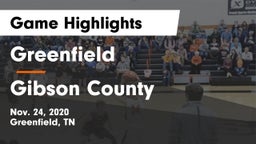 Greenfield  vs Gibson County  Game Highlights - Nov. 24, 2020