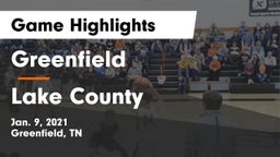 Greenfield  vs Lake County  Game Highlights - Jan. 9, 2021