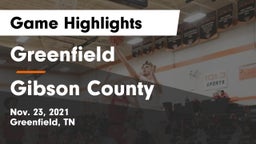 Greenfield  vs Gibson County  Game Highlights - Nov. 23, 2021