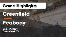 Greenfield  vs Peabody  Game Highlights - Dec. 17, 2021