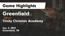 Greenfield  vs Trinity Christian Academy  Game Highlights - Jan. 4, 2022