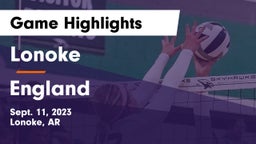 Lonoke  vs England  Game Highlights - Sept. 11, 2023
