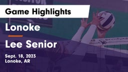 Lonoke  vs Lee Senior  Game Highlights - Sept. 18, 2023