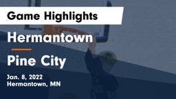 Hermantown  vs Pine City  Game Highlights - Jan. 8, 2022