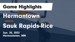 Hermantown  vs Sauk Rapids-Rice  Game Highlights - Jan. 20, 2022