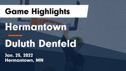 Hermantown  vs Duluth Denfeld  Game Highlights - Jan. 25, 2022
