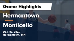 Hermantown  vs Monticello  Game Highlights - Dec. 29, 2023