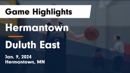 Hermantown  vs Duluth East  Game Highlights - Jan. 9, 2024