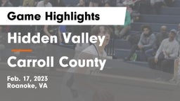 Hidden Valley  vs Carroll County  Game Highlights - Feb. 17, 2023
