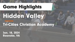 Hidden Valley  vs  Tri-Cities Christian Academy Game Highlights - Jan. 18, 2024
