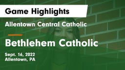 Allentown Central Catholic  vs Bethlehem Catholic  Game Highlights - Sept. 16, 2022