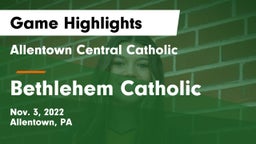 Allentown Central Catholic  vs Bethlehem Catholic  Game Highlights - Nov. 3, 2022