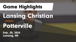 Lansing Christian  vs Potterville  Game Highlights - Feb. 20, 2024