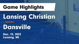 Lansing Christian  vs Dansville  Game Highlights - Dec. 15, 2023