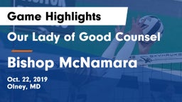 Our Lady of Good Counsel  vs Bishop McNamara  Game Highlights - Oct. 22, 2019