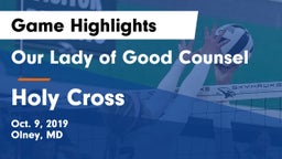 Our Lady of Good Counsel  vs Holy Cross Game Highlights - Oct. 9, 2019