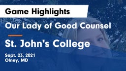 Our Lady of Good Counsel  vs St. John's College  Game Highlights - Sept. 23, 2021
