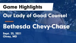 Our Lady of Good Counsel  vs Bethesda Chevy-Chase Game Highlights - Sept. 25, 2021