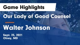 Our Lady of Good Counsel  vs Walter Johnson  Game Highlights - Sept. 25, 2021