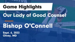 Our Lady of Good Counsel  vs Bishop O'Connell  Game Highlights - Sept. 6, 2022