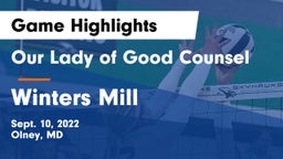 Our Lady of Good Counsel  vs Winters Mill  Game Highlights - Sept. 10, 2022