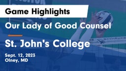 Our Lady of Good Counsel  vs St. John's College  Game Highlights - Sept. 12, 2023