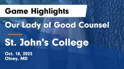 Our Lady of Good Counsel  vs St. John's College  Game Highlights - Oct. 18, 2023