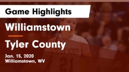 Williamstown  vs Tyler County  Game Highlights - Jan. 15, 2020