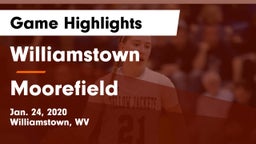 Williamstown  vs Moorefield  Game Highlights - Jan. 24, 2020