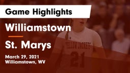 Williamstown  vs St. Marys  Game Highlights - March 29, 2021