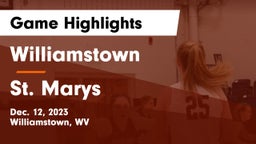Williamstown  vs St. Marys  Game Highlights - Dec. 12, 2023