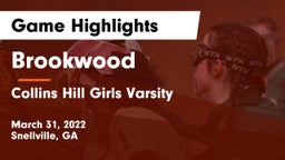 Brookwood  vs Collins Hill Girls Varsity Game Highlights - March 31, 2022
