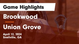 Brookwood  vs Union Grove  Game Highlights - April 12, 2024