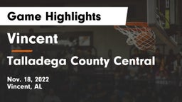 Vincent  vs Talladega County Central  Game Highlights - Nov. 18, 2022
