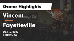 Vincent  vs Fayetteville  Game Highlights - Dec. 6, 2022