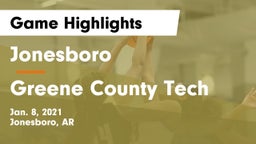 Jonesboro  vs Greene County Tech  Game Highlights - Jan. 8, 2021