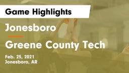 Jonesboro  vs Greene County Tech  Game Highlights - Feb. 25, 2021