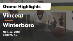 Vincent  vs Winterboro Game Highlights - Nov. 30, 2018