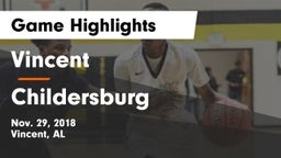Vincent  vs Childersburg Game Highlights - Nov. 29, 2018