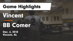 Vincent  vs BB Comer Game Highlights - Dec. 6, 2018