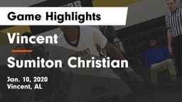 Vincent  vs Sumiton Christian Game Highlights - Jan. 10, 2020