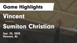 Vincent  vs Sumiton Christian Game Highlights - Jan. 23, 2020