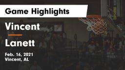Vincent  vs Lanett Game Highlights - Feb. 16, 2021