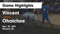Vincent  vs Ohatchee  Game Highlights - Dec. 29, 2021
