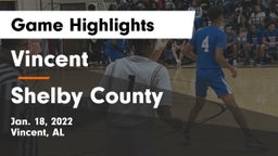 Vincent  vs Shelby County  Game Highlights - Jan. 18, 2022
