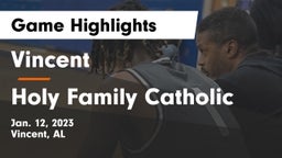 Vincent  vs Holy Family Catholic Game Highlights - Jan. 12, 2023
