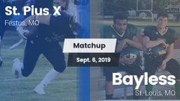 Matchup: St. Pius vs. Bayless  2019